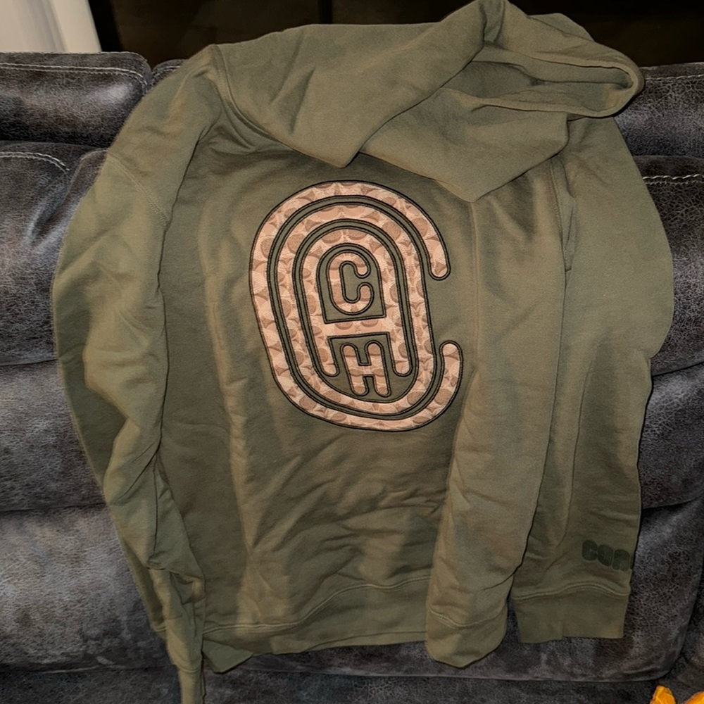 Coach olive hoodie